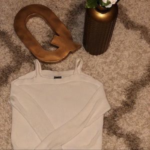 Cold shoulder sweater
